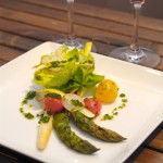 Grilled Green Asparagus & Poached White Asparagus on Cafe Roma Valentine's Day Menu 2013